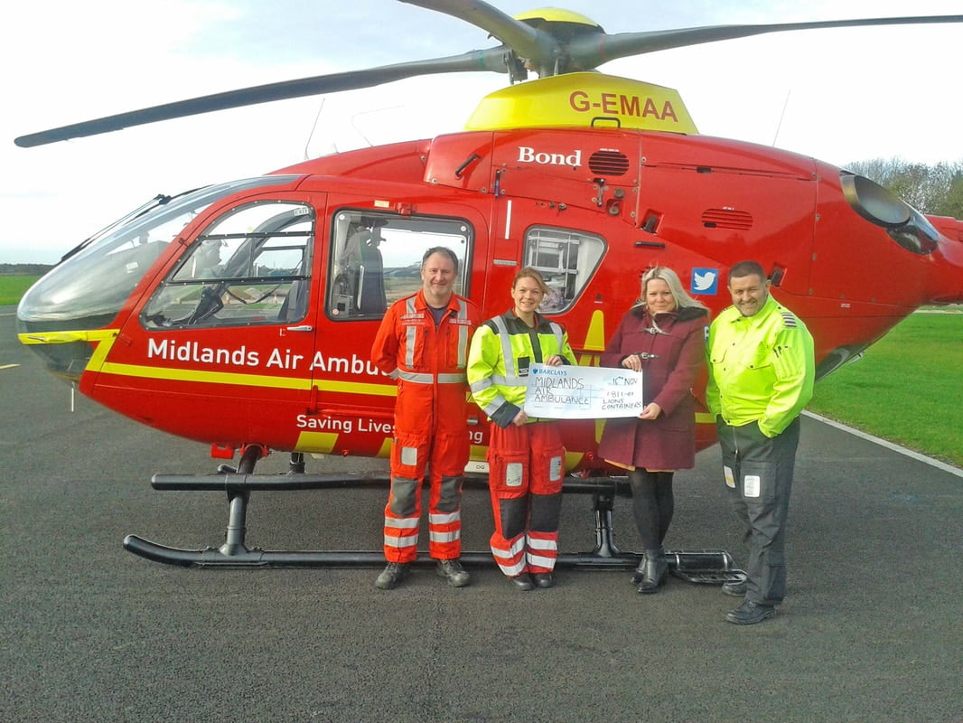 Lion Containers Midlands Air Ambulance Charity