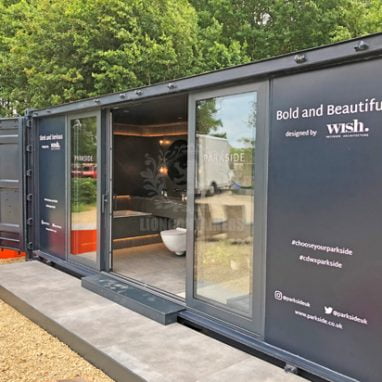 20ft Pop Up Bathoom Showroom Container