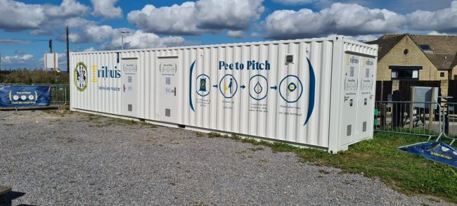 Exterior view of a container, 300 sq. ft
