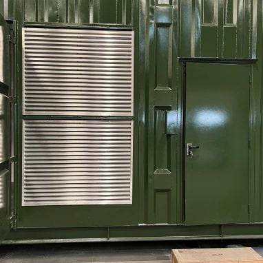 Bespoke Generator Storage Container Exterior