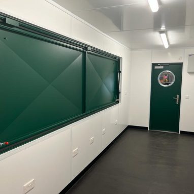 40ft School Catering Unit Interior Shutters