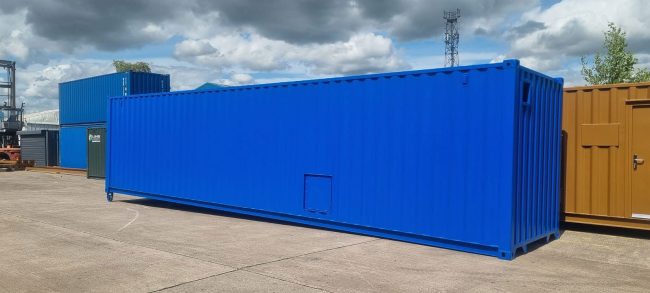 40ft high cube container- scottish blue 2