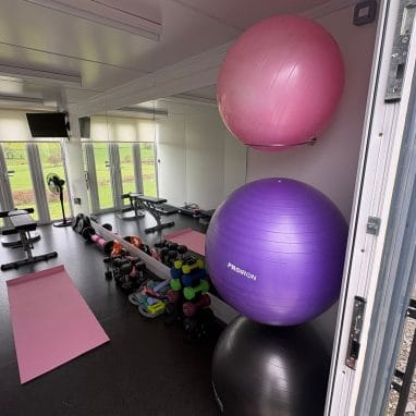 Shipping container gym - interior 1