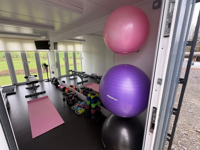 Shipping container gym - interior 1