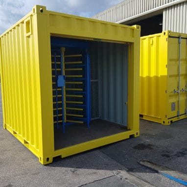 Custom turnstile containers