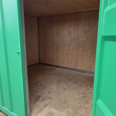 Bespoke green container - interior