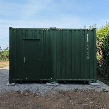 Shipping Container Garage exterior